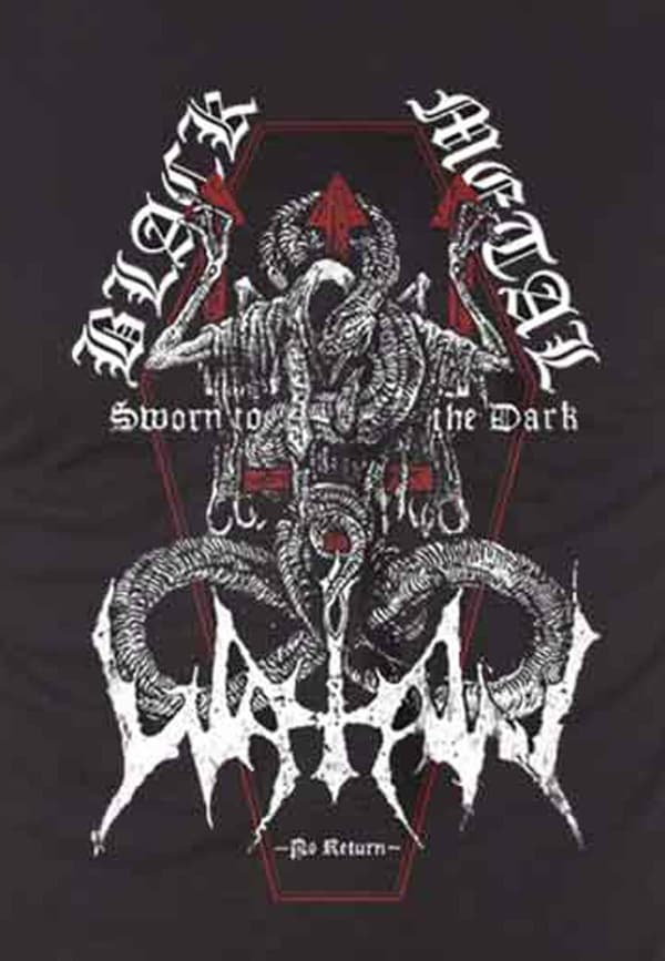 Watain T Shirt Sworn Coffin Band Logo Official Mens Black