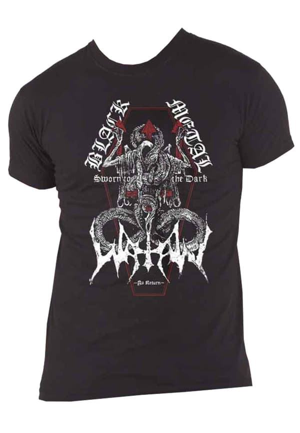 Watain T Shirt Sworn Coffin Band Logo Official Mens Black