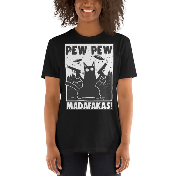 Pew Pew Cartoon T-shirt Svart