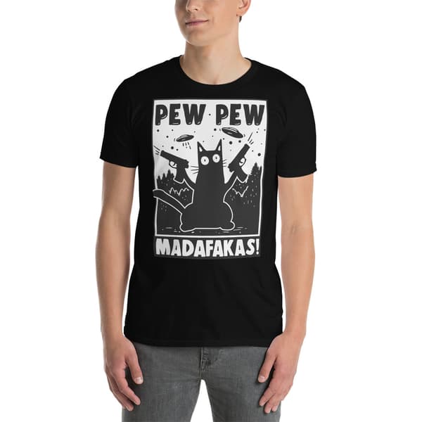 Pew Pew Cartoon T-shirt Svart