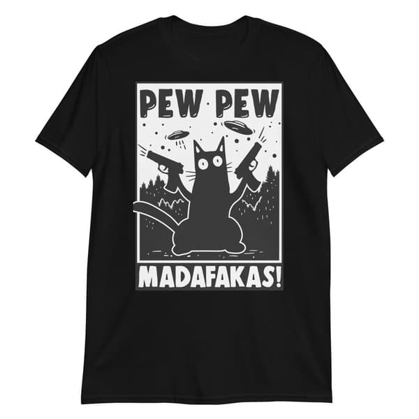 Pew Pew Cartoon T-shirt Svart 3XL