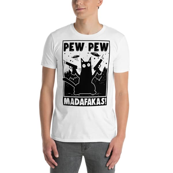 Pew Pew Cartoon T-shirt Vit
