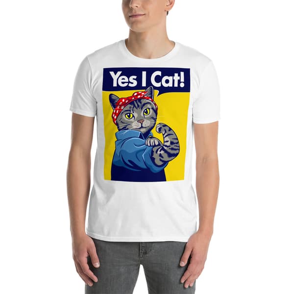 Yes I Cat T-shirt Vit
