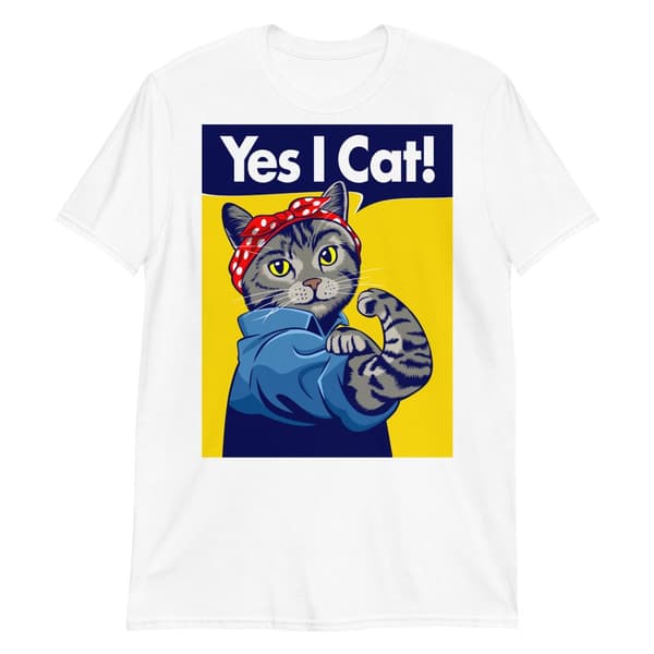 Yes I Cat T-shirt Vit