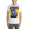 Miniatyrbild 3 av 3: Yes I Cat T-shirt Vit