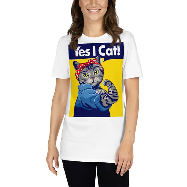 Yes I Cat T-shirt Vit