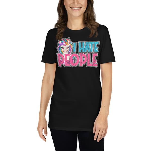 I Hate People T-shirt Svart