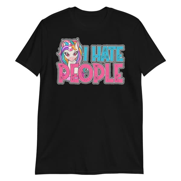 I Hate People T-shirt Svart