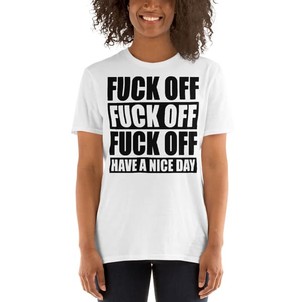 Fuck Off T-shirt Vit