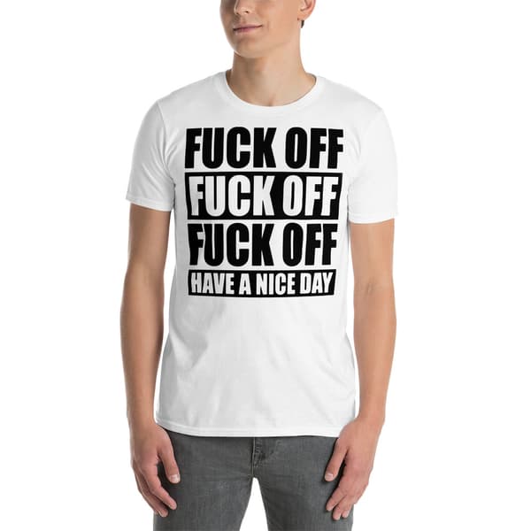 Fuck Off T-shirt Vit
