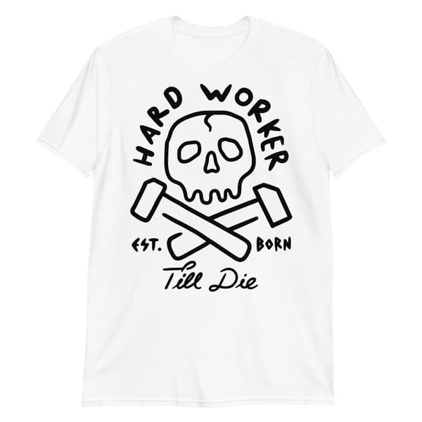 Hard Worker T-shirt Vit