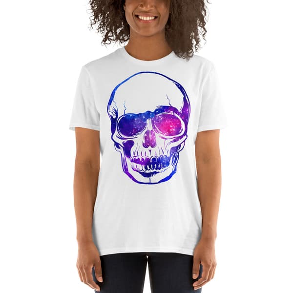 Galaxy Skull T-shirt Vit