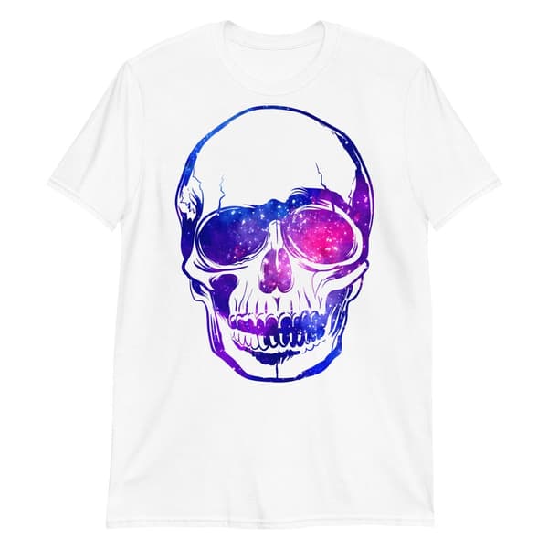 Galaxy Skull T-shirt Vit