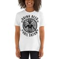 Miniatyrbild 3 av 3: Drink Beer, Hail Satan T-shirt Vit