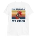 Miniatyrbild 1 av 2: Stop Staring At My Cock T-shirt Vit