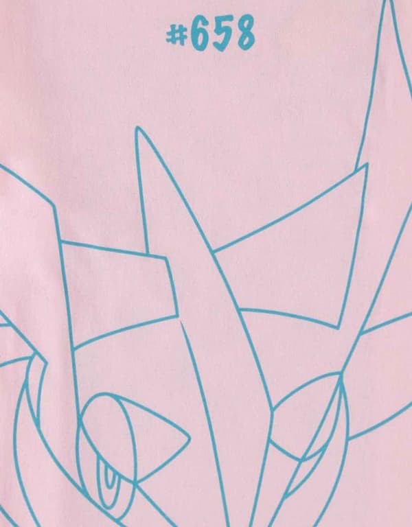 Pokemon T Shirt Greninja Line Art Official Womens Skinny Fit Pink