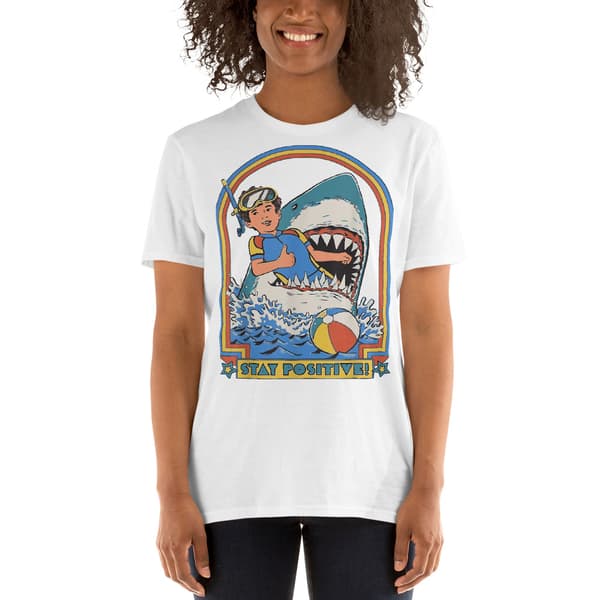 Stay Positive T-shirt Vit