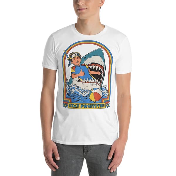 Stay Positive T-shirt Vit