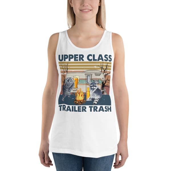 Upper Class Trailer Trash Linne Vit