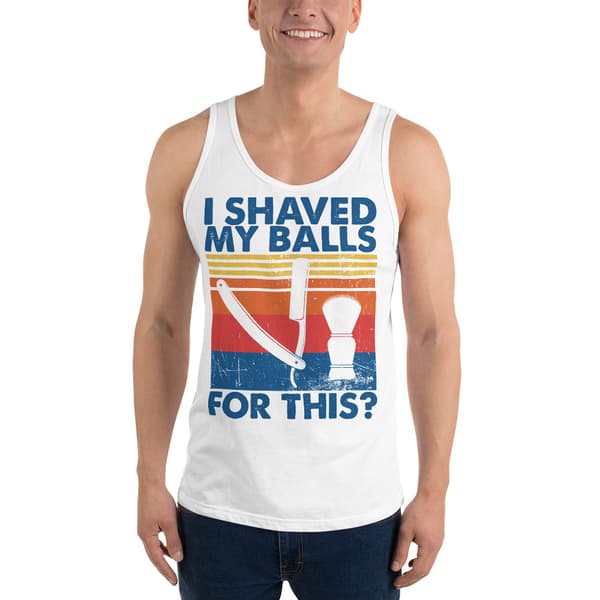 I Shaved My Balls Linne Vit