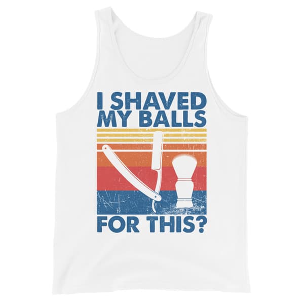 I Shaved My Balls Linne Vit 2XL