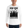 Miniatyrbild 2 av 2: Pew Pew Cartoon Långärmad T-shirt Vit
