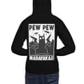 Miniatyrbild 3 av 3: Pew Pew Cartoon Premium Hoodie Svart