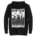Miniatyrbild 1 av 3: Pew Pew Cartoon Premium Hoodie Svart
