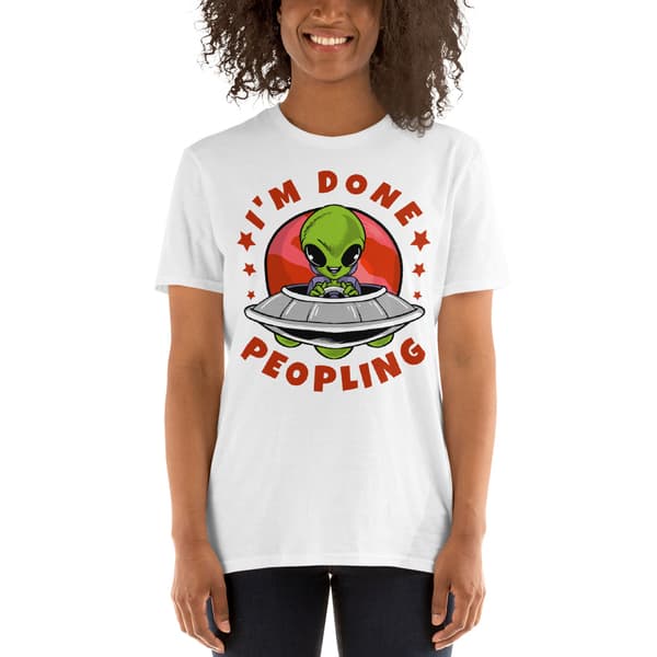 I'm Done Peopling T-shirt Vit