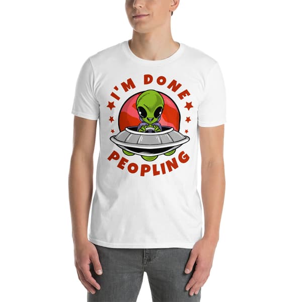 I'm Done Peopling T-shirt Vit
