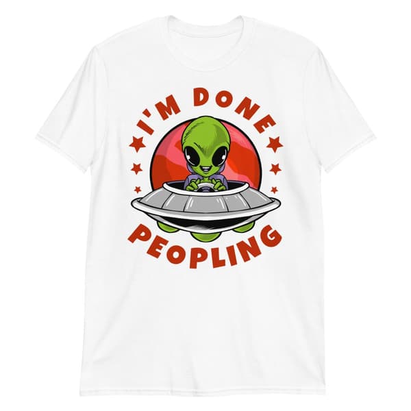 I'm Done Peopling T-shirt Vit