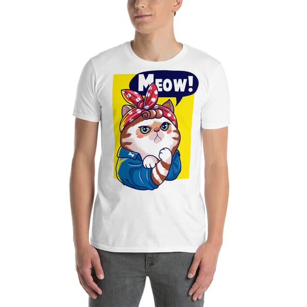 Meow T-shirt Vit
