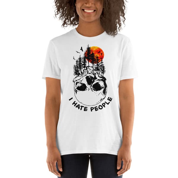 I Hate People Skull T-shirt