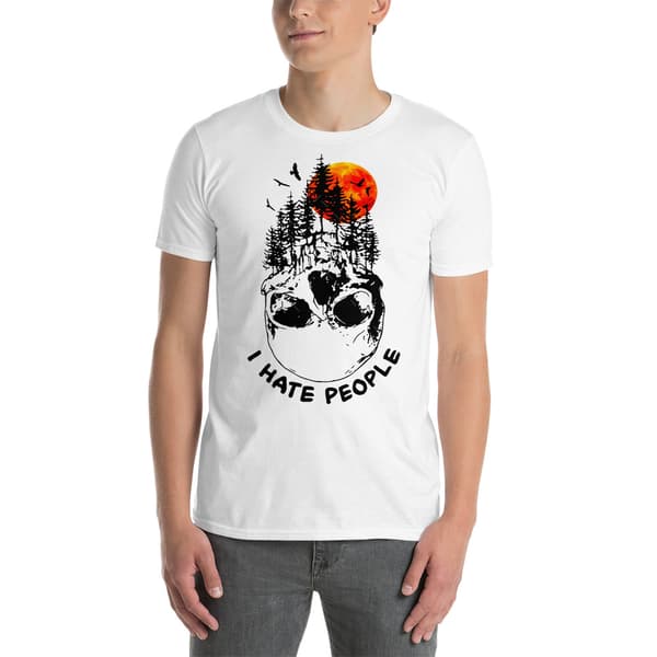 I Hate People Skull T-shirt