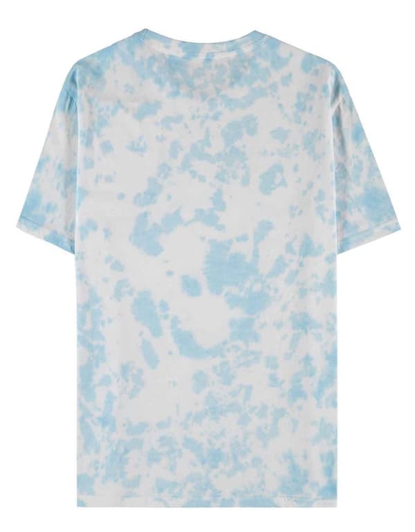Pokemon T Shirt Greninja Circle Print Logo Official Mens Dip Dye White