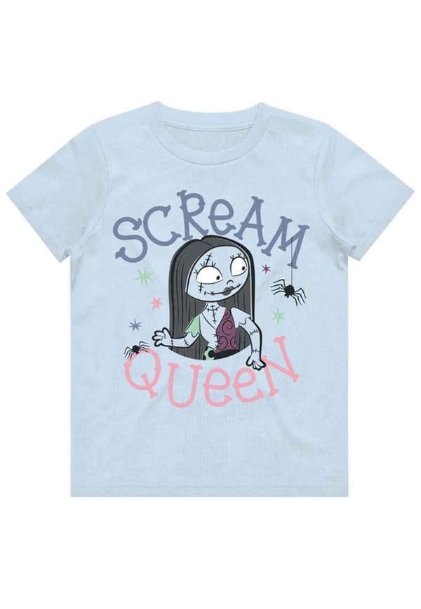 Nightmare Before Christmas Kids T Shirt The Scream Queen Official Girl Blue
