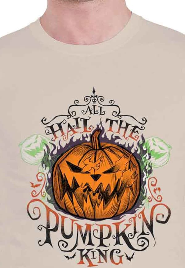 Nightmare Before Christmas T Shirt All Hail Official Mens Natural