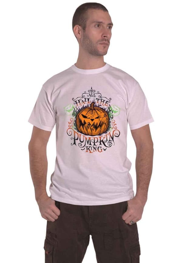 Nightmare Before Christmas T Shirt All Hail Official Mens White White XL