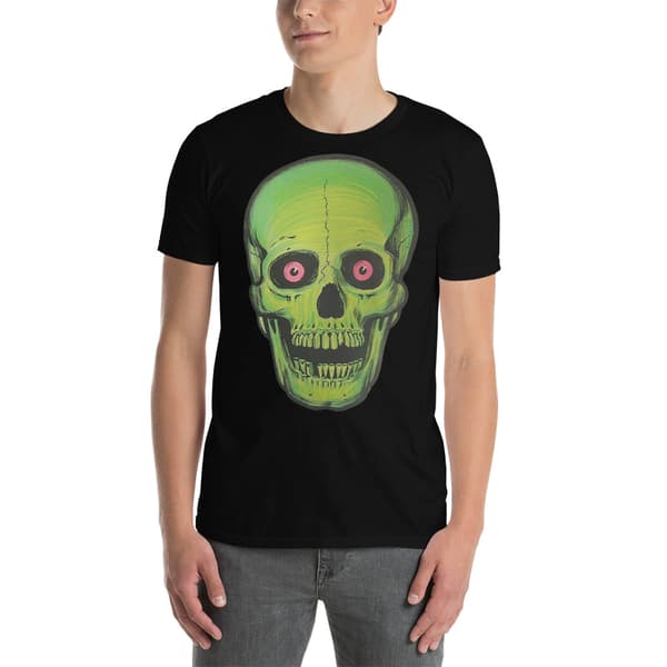 Green Skull T-shirt Svart