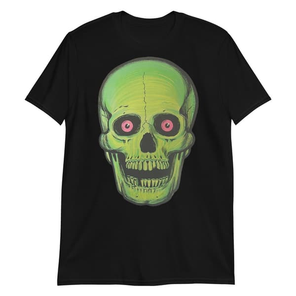 Green Skull T-shirt Svart