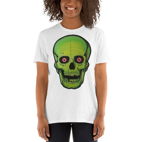 Green Skull T-shirt Vit