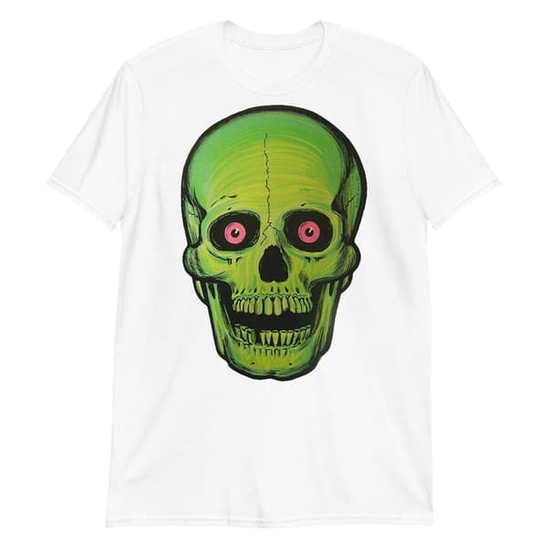 Green Skull T-shirt Vit