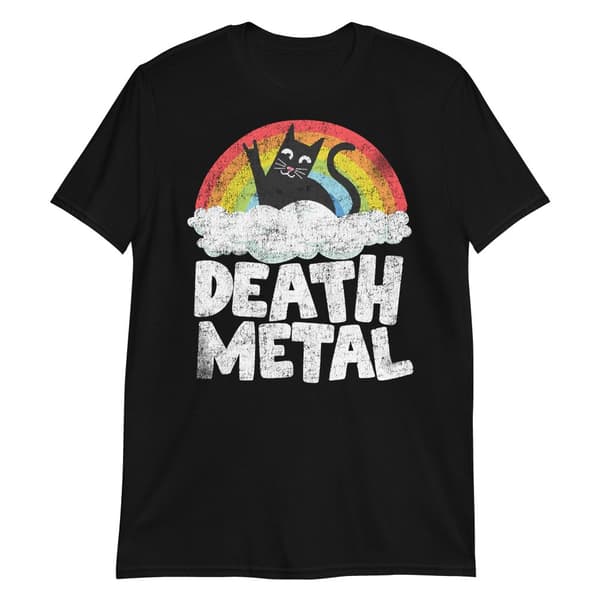 Death Metal Cat T-shirt XL