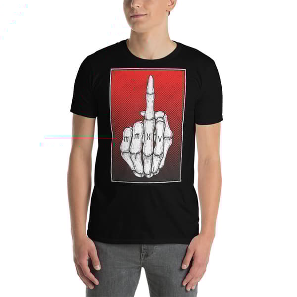 Middle Finger T-shirt Svart