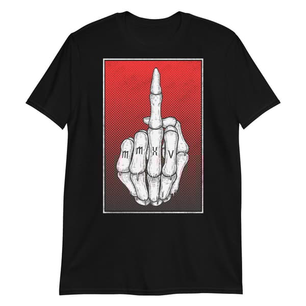 Middle Finger T-shirt Svart