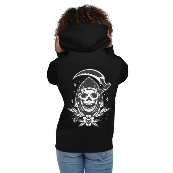 Old School Grim Premium Hoodie Svart