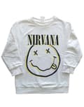 Miniatyrbild 1 av 4: Nirvana Kids Sweatshirt Inverse Smile Band Logo Official White