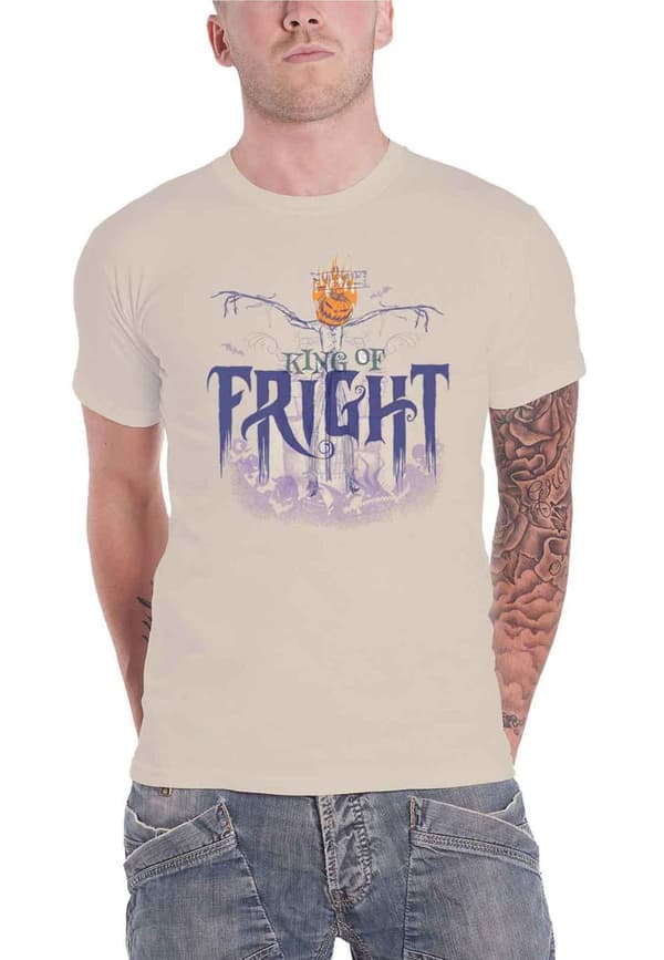 Nightmare Before Christmas T Shirt King of Fright Official Mens Natural