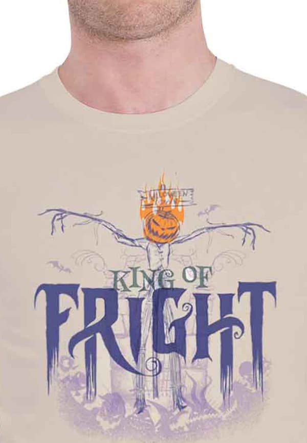 Nightmare Before Christmas T Shirt King of Fright Official Mens Natural