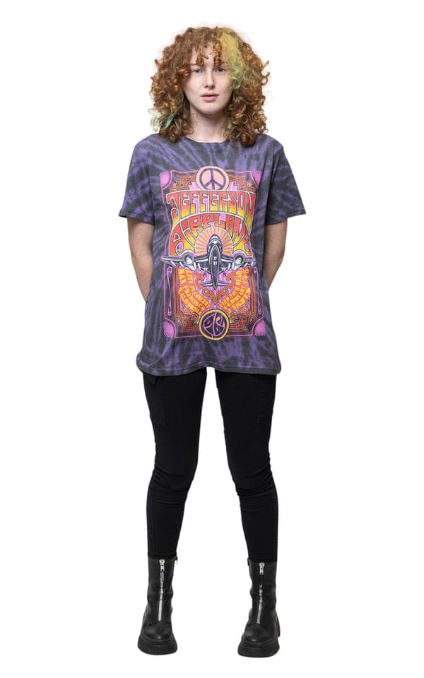 Jefferson Airplane T Shirt Live in San Francisco Official Unisex Tie Dye Purple